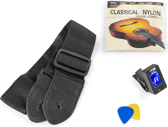 Max Audio Soloart Classical Guitar 4/4 Dark Wood