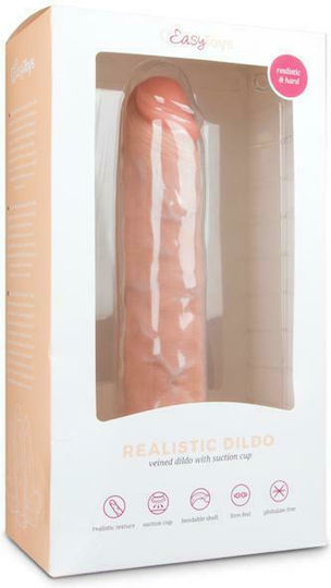 Easytoys Ρεαλιστικό Dildo με Βεντούζα Flesh 28.5cm