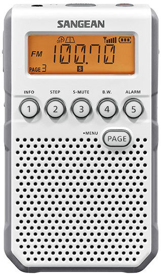 Sangean DT-800 Ραδιοφωνάκι Μπαταρίας Λευκό