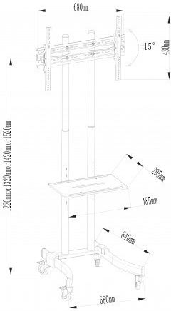 CT200 Βάση Τηλεόρασης Δαπέδου έως 70" και 40kg