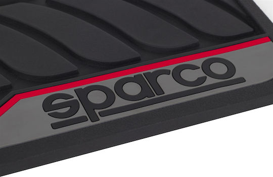 Sparco Σετ Μπροστινά και Πίσω Πατάκια 4τμχ Κόκκινο / Μαύρο