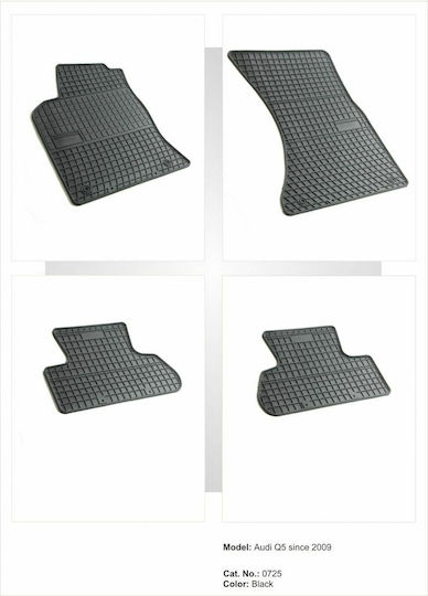 Frogum Set of Front and Rear Mats 4pcs for Audi Q5 2008-2017 Black