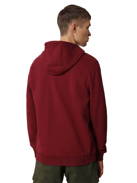 Napapijri Balis Men's Hooded Sweatshirt Burgundy