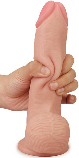Lovetoy Ρεαλιστικό Dildo με Όρχεις και Βεντούζα Flesh 19cm