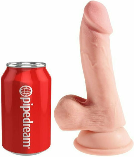 King Cock Triple Density Реалистично дилдо с Топки и Вендуза Плът 17см