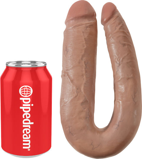 King Cock Large Double Trouble Διπλό Dildo Tan 18cm