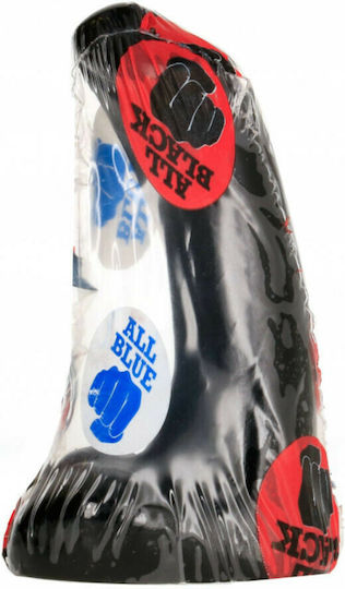 All Black Microdick Realistisches Dildo mit Hoden und Saugnapf Schwarz 9cm