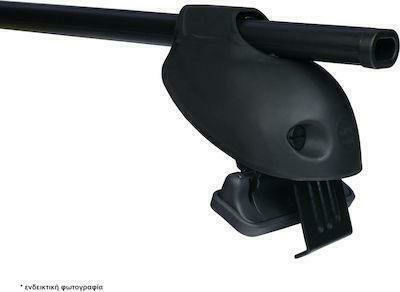 Cam Cam Car Roof Bars Metallic Logico 110cm for Alfa Romeo Alfa 159 5D Set with Roof Rack Legs Black