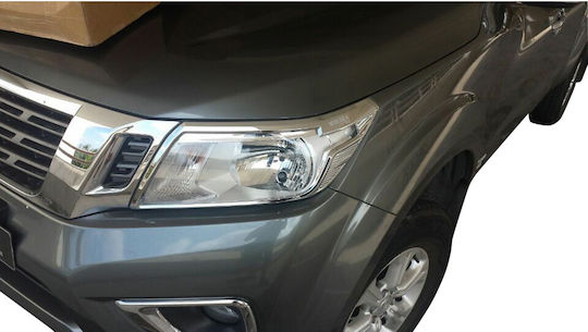 Nissan Front Headlight Masks for Nissan Navara / NP300 Front Headlight Grilles Chrome