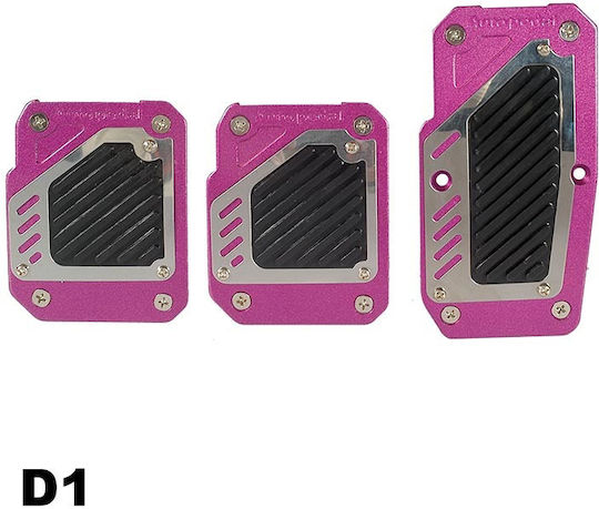 Autoline Car Pedal Set Universal Purple 3pcs