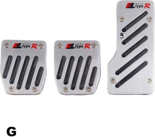 Autoline Car Pedal Set Universal Purple 3pcs