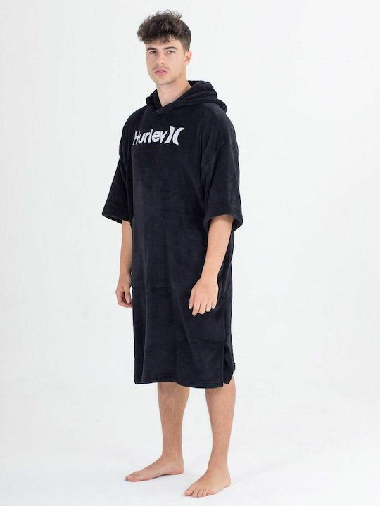 Hurley One & Only Πόντσο Θαλάσσης από Μικροΐνες Μαύρο