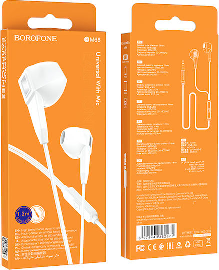 Borofone BM68 Безжични Стерео с жак 3.5mm Бял