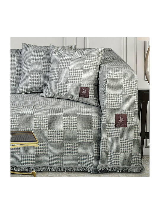 Greenwich Polo Club Three-Seater Sofa Throw 2784 180x300cm Grey / Ecru