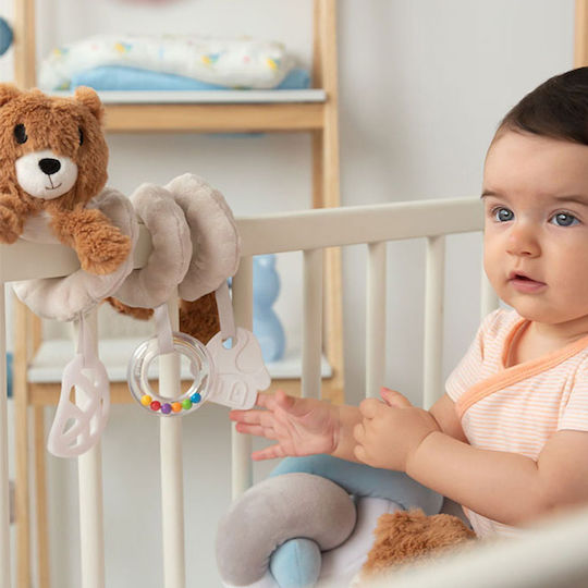 Kiokids Σπιράλ Παιχνίδι Κούνιας και Καροτσιού με Μασητικό Σπιράλ Αρκουδάκι