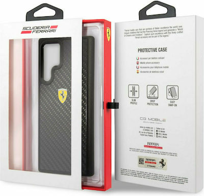 Ferrari On Track Real Carbon Back Cover Συνθετική Μαύρο (Galaxy S22 Ultra 5G)
