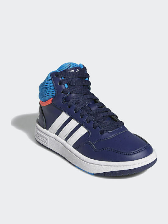 Hoops Hoops Mid 3.0 K Kids Sports Shoes Basketball with Laces Dark Blue / Blue Rush / Turbo