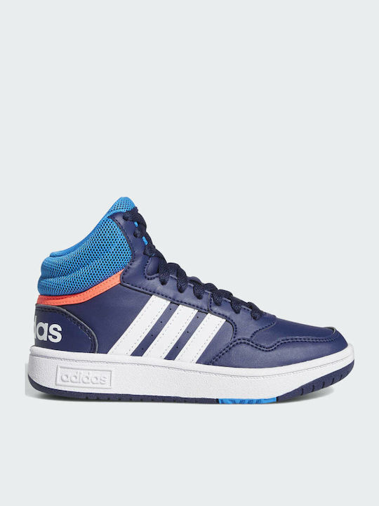 Hoops Hoops Mid 3.0 K Kids Sports Shoes Basketball with Laces Dark Blue / Blue Rush / Turbo