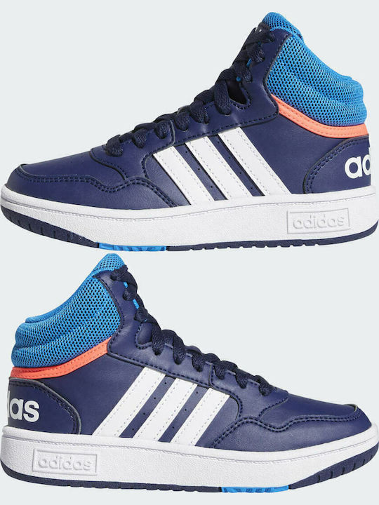 Hoops Hoops Mid 3.0 K Kids Sports Shoes Basketball with Laces Dark Blue / Blue Rush / Turbo