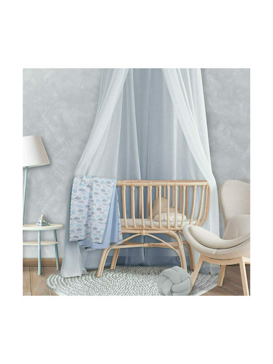 Das Home Set Baby Bettwäsche Für Wiege Baumwolle Grey - Blue 70x120cm 2Stück