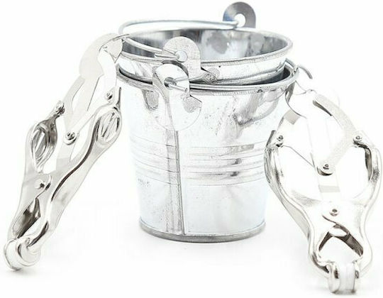 Dream Love OhMama! Nipple Clamps With Buckets Σφιγκτήρες Θηλών σε Ασημί Χρώμα 2τμχ