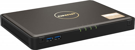 QNap TBS-464-8G NAS with 4 slots for M.2 and 2 Ethernet ports