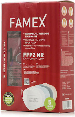 Famex Particle Filtering Half Mask FFP2 NR GR Mască de protecție FFP2 Maroon 10buc