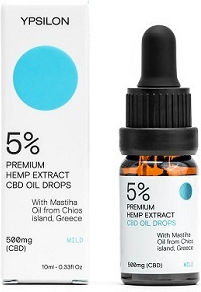 Ypsilon Premium Extract Έλαιο Κάνναβης σε Σταγόνες 500mg Mild με 5% CBD 10ml