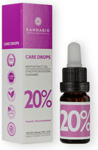 KannaBio Care Έλαιο Κάνναβης για Μείωση άγχους 2000mg με 20% CBD 10ml