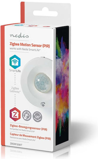 Nedis Wireless ZigBee Senzor Mișcare Infraroșu 120° Rază De Acțiune 5m