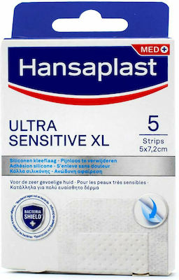 Hansaplast Sterilizate Plasturi Autoadezivi Ultra Sensitive XL 5x7.2cm 5buc