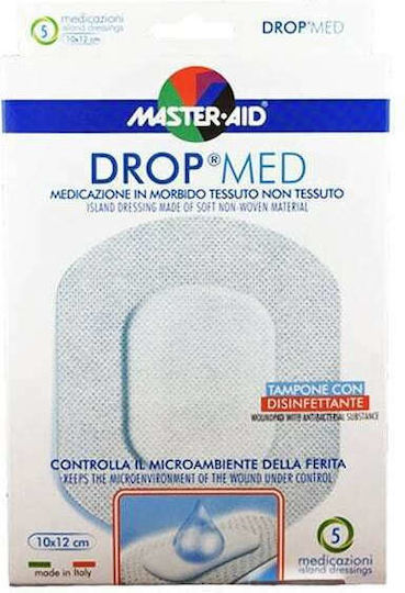 Master Aid Drop Med Plasters 12x10cm 5pcs