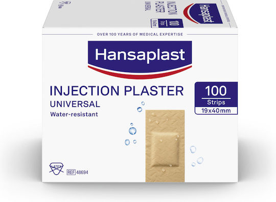 Hansaplast Wasserdicht Selbstklebende Bandagen Universal Injection Plaster 40x19mm 100Stück