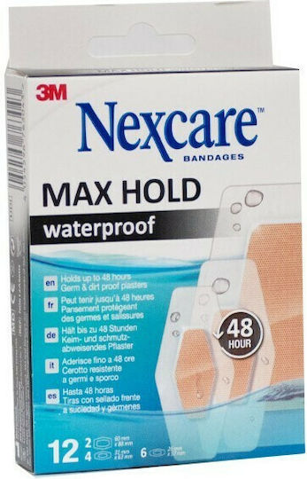 3M Nexcare Max Hold Αυτοκόλλητα Επιθέματα 48 Hours 12τμχ