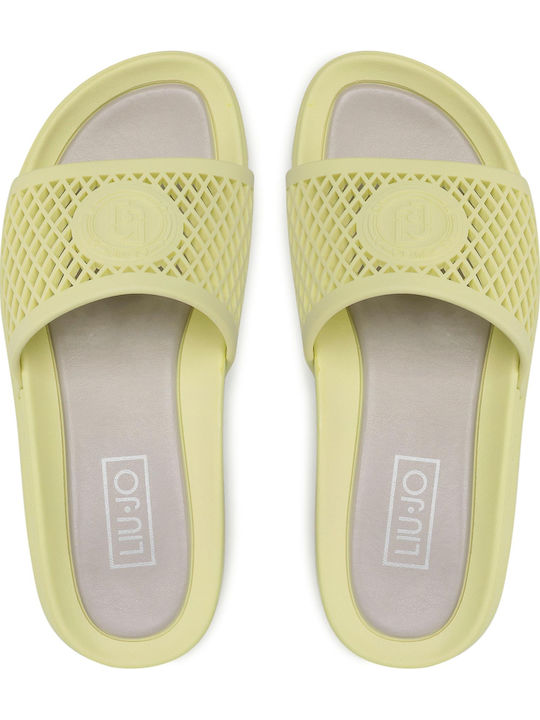 Women's Platform Slides Lemon