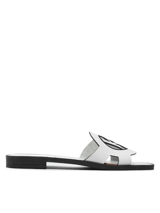 Karl Lagerfeld Damen Flache Sandalen in Weiß Farbe