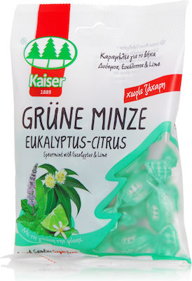 Kaiser 1889 Grüne Minze Dropsuri pentru Copii pentru Tuse Uscată Eucalipt citron 60gr