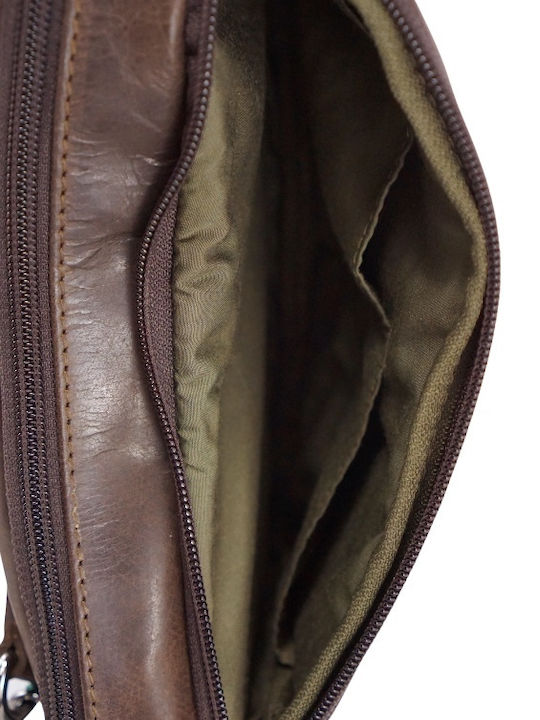 Leather Men's Bag Handbag Brown