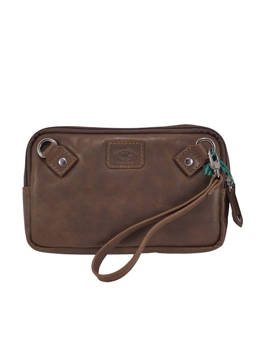 Leather Men's Bag Handbag Brown