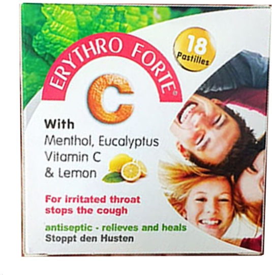 Erythro Forte C Lozenges Adults for Productive Cough Lemon 12gr 18pcs