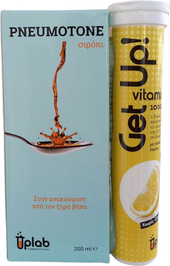 Uplab Pharmaceuticals Pneumotone Syrup Σιρόπι για Παιδιά & Ενήλικες για Ξηρό Βήχα 200ml