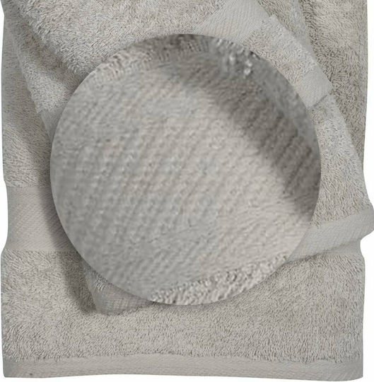 Das Home Комплект Кърпи за Баня 3бр Best 0596 Grey / Ecru Тегло 480гр/кв.м