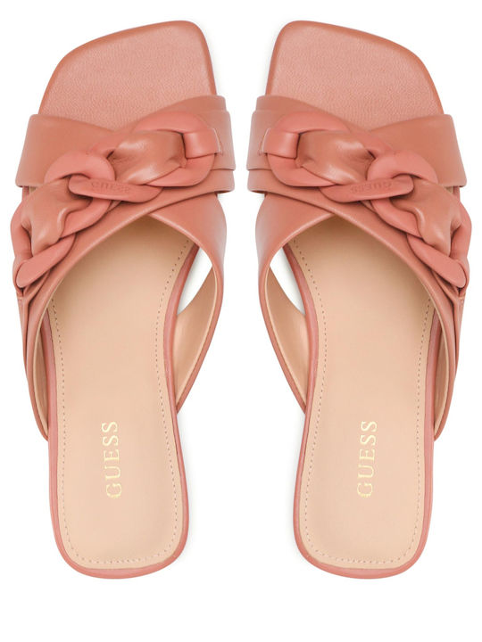 Sameya Leder Flache Sandalen für Damen in Rosa Farbe