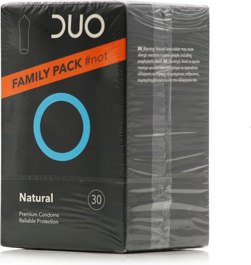 Duo Προφυλακτικά Natural Family Pack 30τμχ 56mm Natural