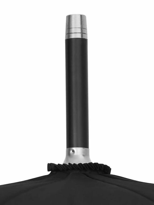 vidaXL Automatic Umbrella with Walking Stick Black