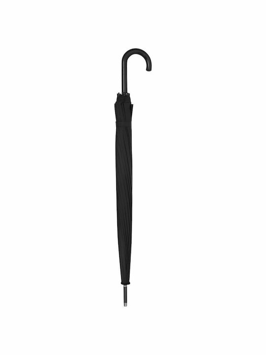 vidaXL Automatic Umbrella with Walking Stick Black