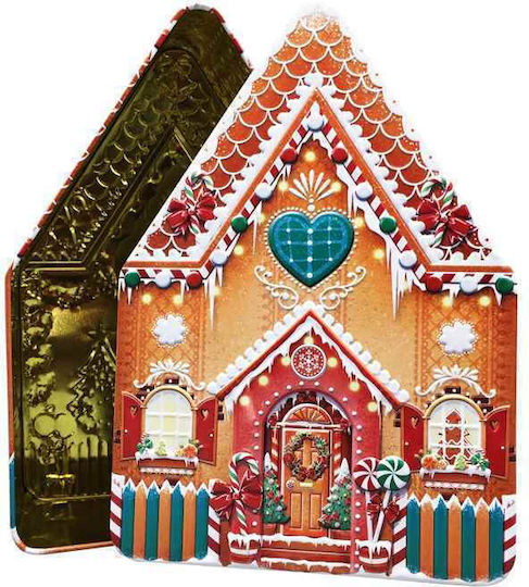 JK Home Decoration Χριστουγεννιάτικη Μεταλλική Φιγούρα Κουτί Ύψους 23εκ.