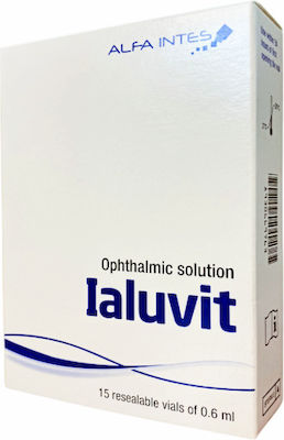 Alfa Intes Ialuvit Οφθαλμικές Σταγόνες με Υαλουρονικό Οξύ για Ξηροφθαλμία 15x0.6ml
