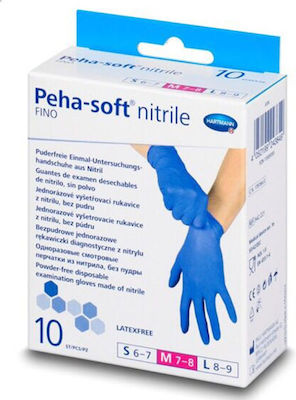 Hartmann Peha-Soft Fino Γάντια Νιτριλίου Χωρίς Πούδρα σε Μπλε Χρώμα 10τμχ