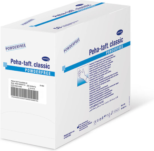 Hartmann Peha-Taft Classic Latex Surgical Examination Gloves Powder Free White 2pcs